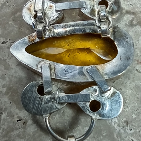 Artisan Crafted Citrine/Sterling Silver Overlay Bracelet - Picture 5 of 5